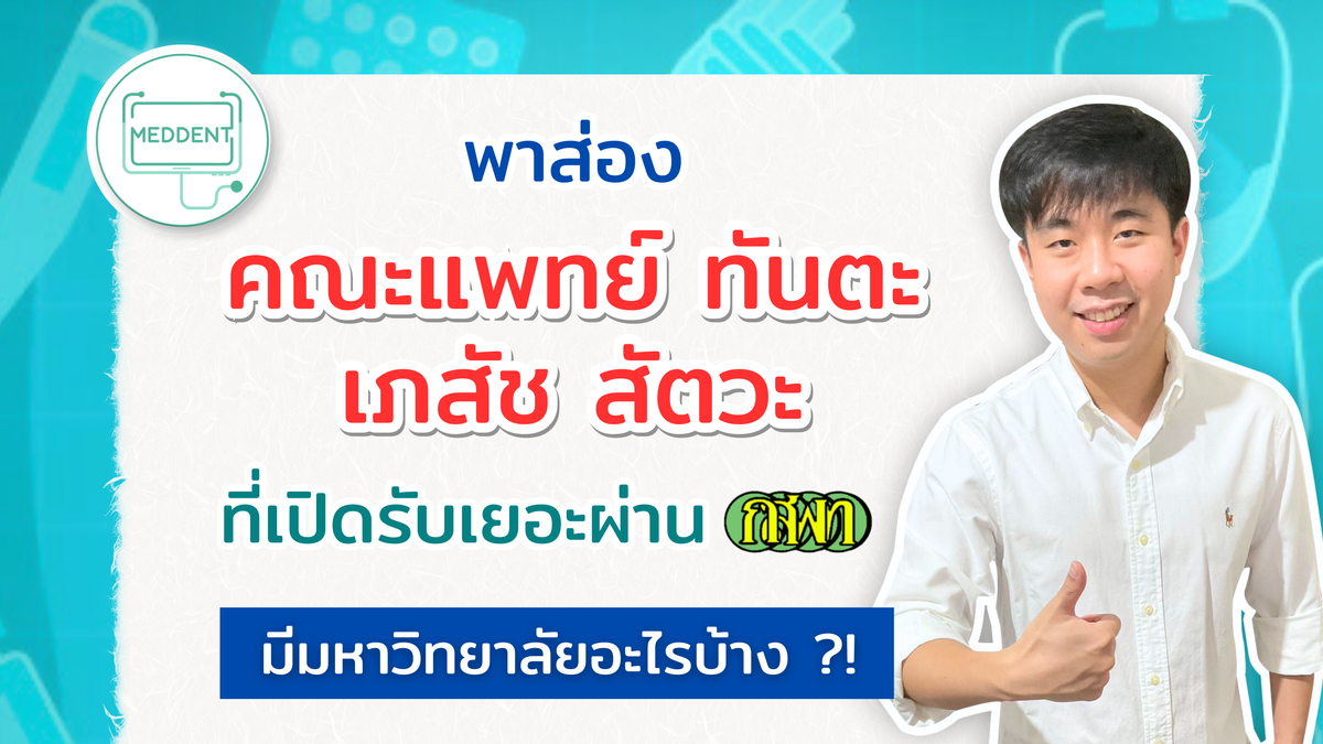 แพทย์/ทันตะ/เภสัช/สัตวะ ที่รับผ่าน กสพท มีที่ไหนบ้าง